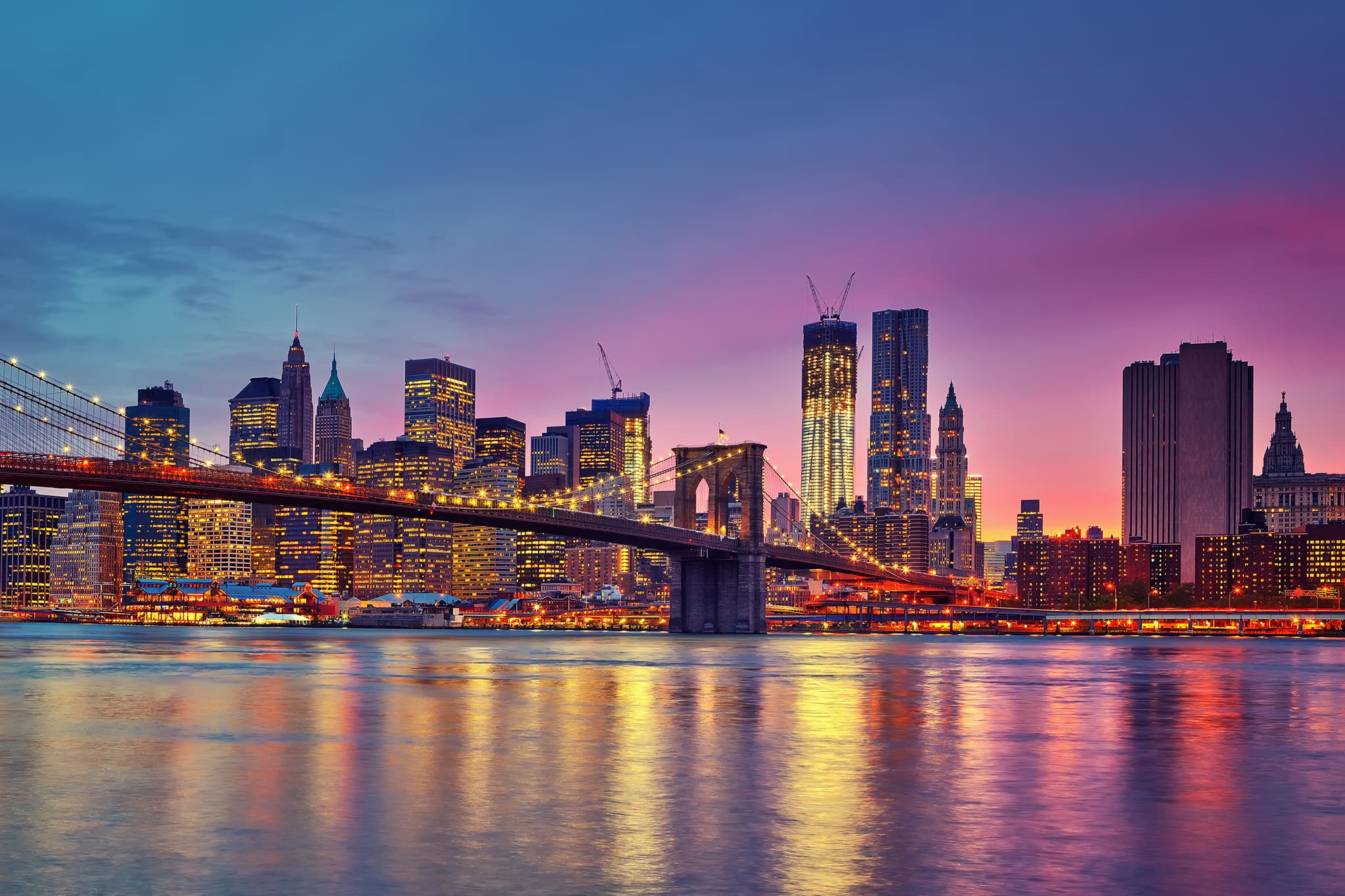 New York skyline from the Brooklyn waterfront